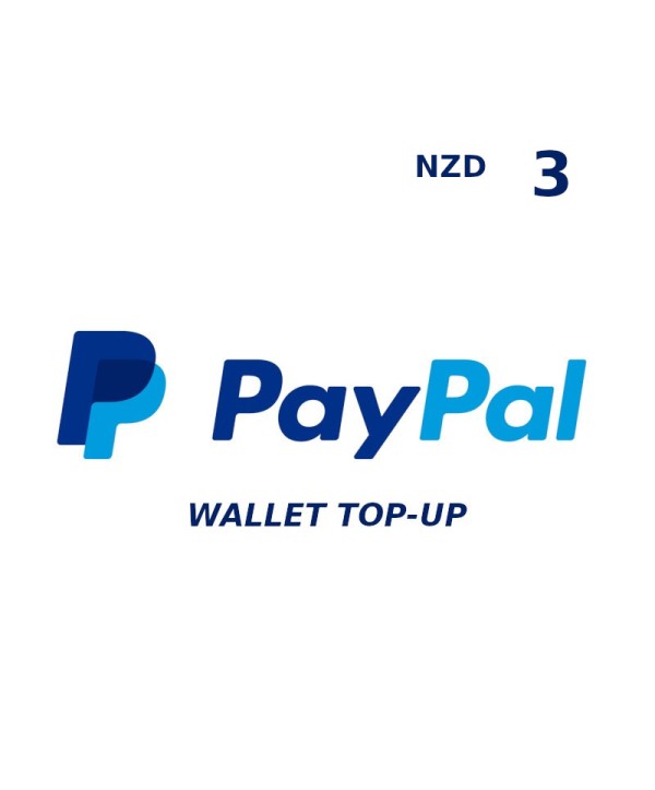 PayPal Wallet NZD 3 Top Up Key GLOBAL